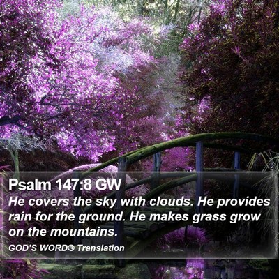 Psalm 147:8 GW Bible Verse Image