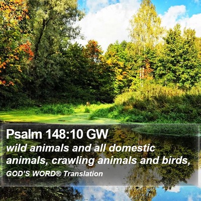 Psalm 148:10 GW Bible Verse Image