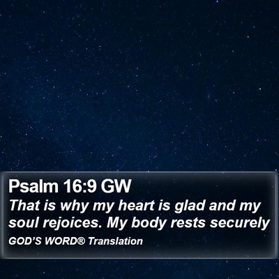 Psalm 16:9 GW Bible Verse Image