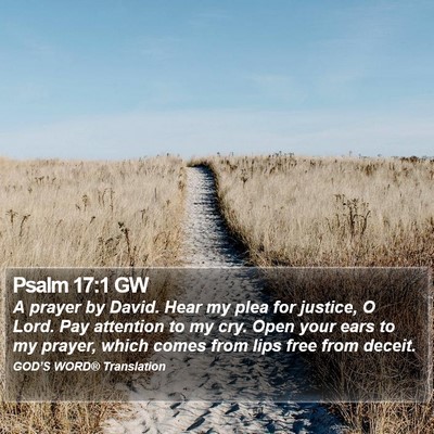 Psalm 17:1 GW Bible Verse Image