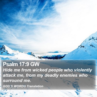 Psalm 17:9 GW Bible Verse Image
