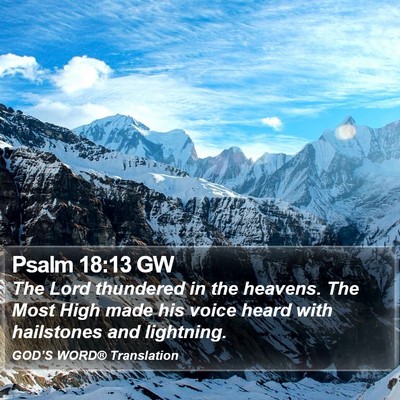 Psalm 18:13 GW Bible Verse Image