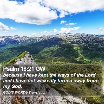 Psalm 18:21 GW Bible Verse Image