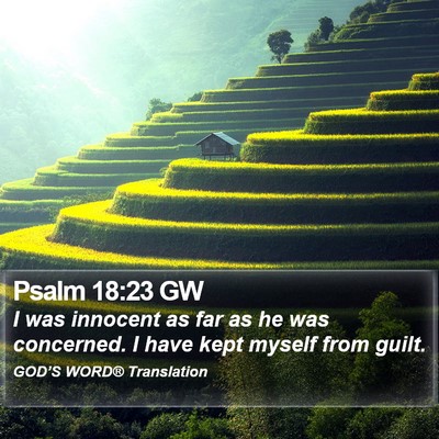 Psalm 18:23 GW Bible Verse Image