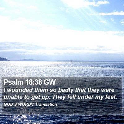 Psalm 18:38 GW Bible Verse Image