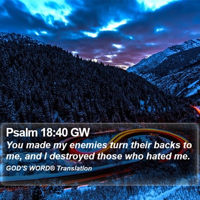 Psalm 18:40 GW Bible Verse Image