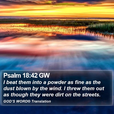 Psalm 18:42 GW Bible Verse Image