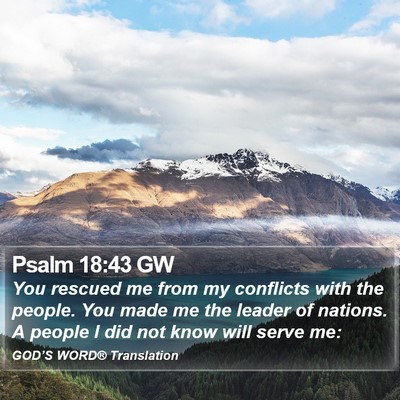 Psalm 18:43 GW Bible Verse Image