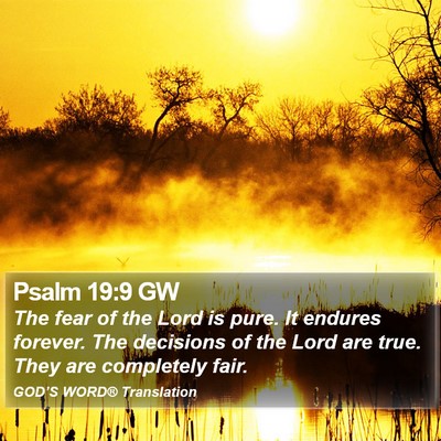 Psalm 19:9 GW Bible Verse Image