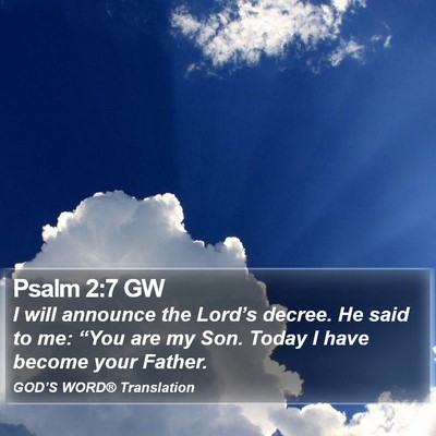 Psalm 2:7 GW Bible Verse Image