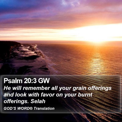 Psalm 20:3 GW Bible Verse Image