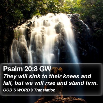 Psalm 20:8 GW Bible Verse Image