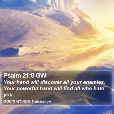 Psalm 21:8 GW Bible Verse Image