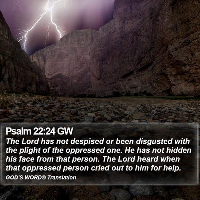 Psalm 22:24 GW Bible Verse Image