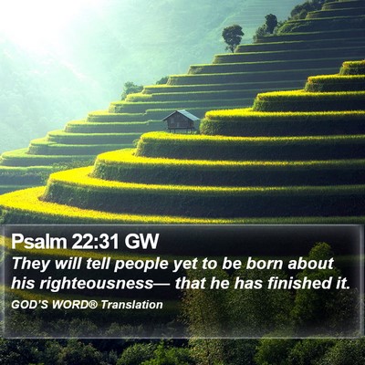 Psalm 22:31 GW Bible Verse Image