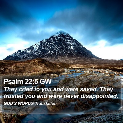 Psalm 22:5 GW Bible Verse Image