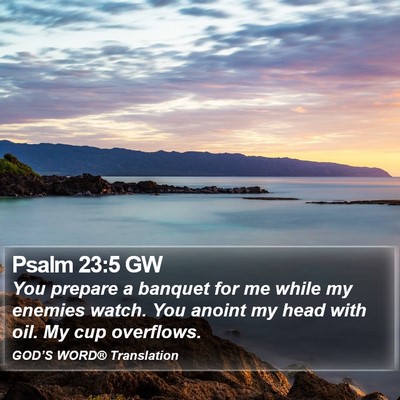 Psalm 23:5 GW Bible Verse Image