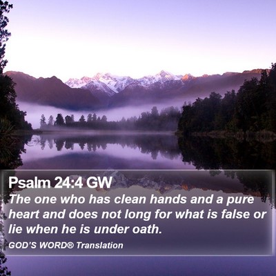 Psalm 24:4 GW Bible Verse Image