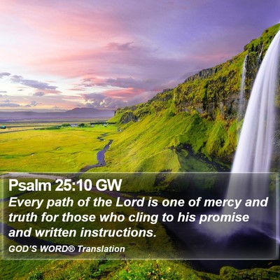 Psalm 25:10 GW Bible Verse Image