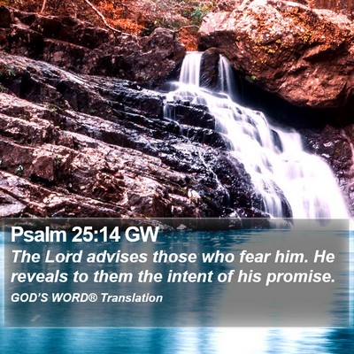 Psalm 25:14 GW Bible Verse Image