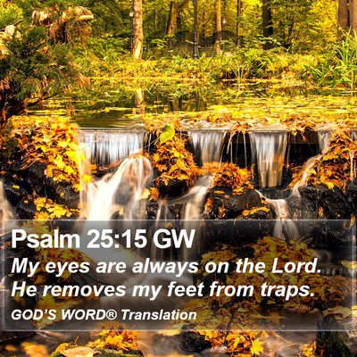 Psalm 25:15 GW Bible Verse Image