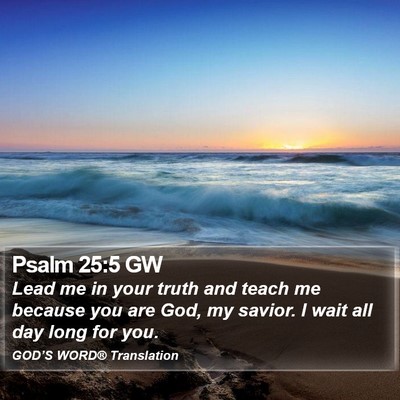 Psalm 25:5 GW Bible Verse Image