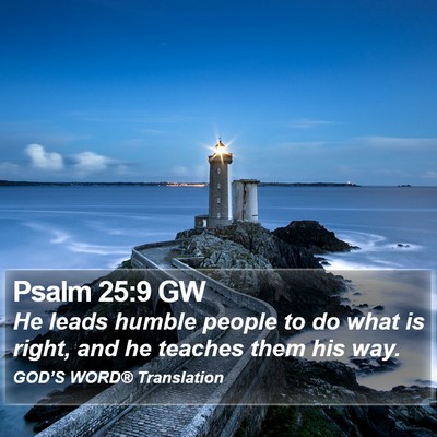 Psalm 25:9 GW Bible Verse Image