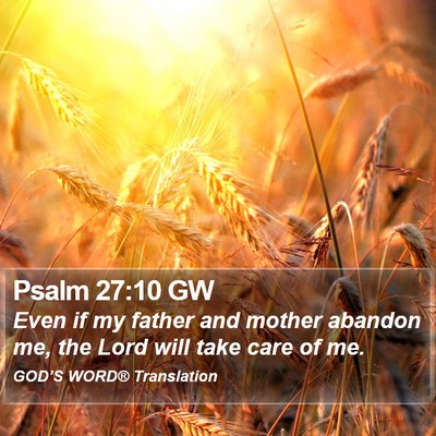Psalm 27:10 GW Bible Verse Image