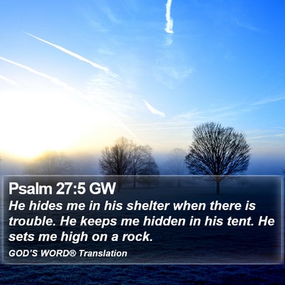 Psalm 27:5 GW Bible Verse Image