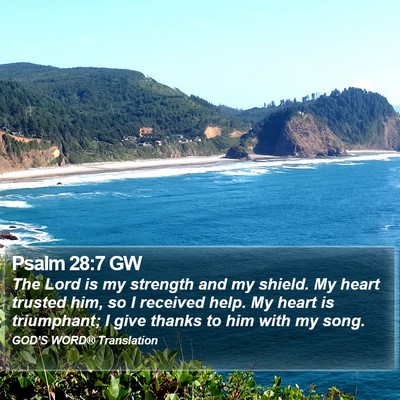 Psalm 28:7 GW Bible Verse Image