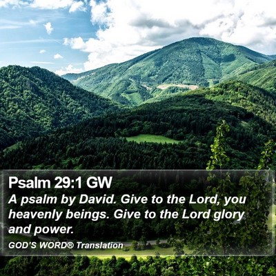 Psalm 29:1 GW Bible Verse Image