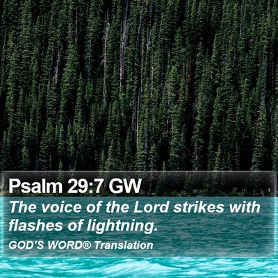 Psalm 29:7 GW Bible Verse Image