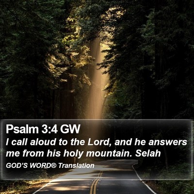 Psalm 3:4 GW Bible Verse Image