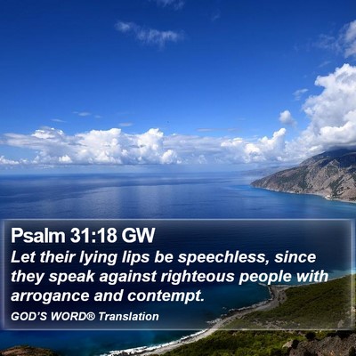 Psalm 31:18 GW Bible Verse Image
