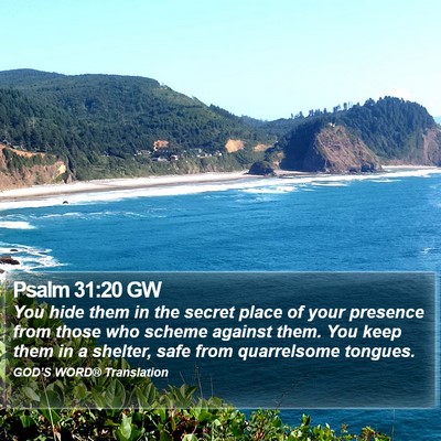 Psalm 31:20 GW Bible Verse Image