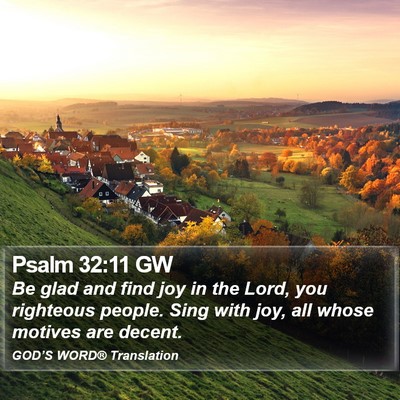 Psalm 32:11 GW Bible Verse Image