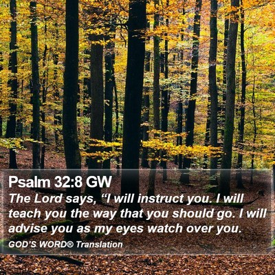 Psalm 32:8 GW Bible Verse Image