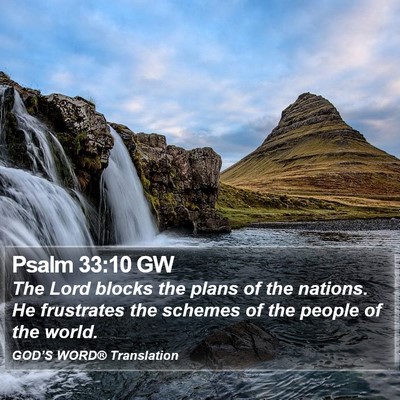 Psalm 33:10 GW Bible Verse Image