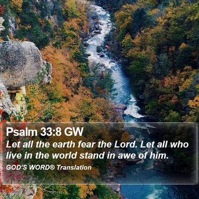 Psalm 33:8 GW Bible Verse Image