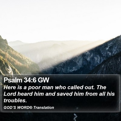 Psalm 34:6 GW Bible Verse Image
