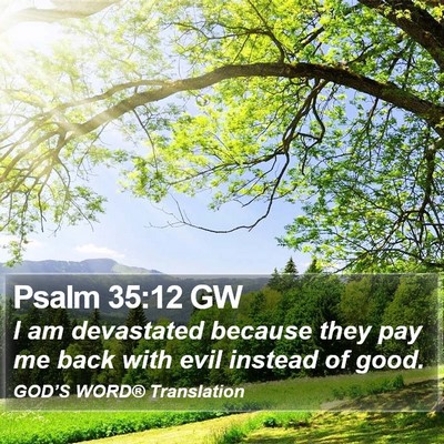 Psalm 35:12 GW Bible Verse Image