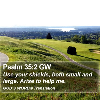 Psalm 35:2 GW Bible Verse Image