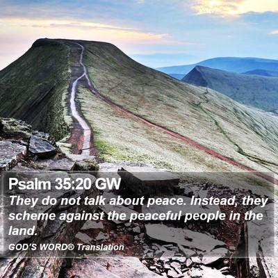 Psalm 35:20 GW Bible Verse Image