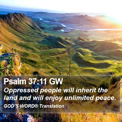 Psalm 37:11 GW Bible Verse Image