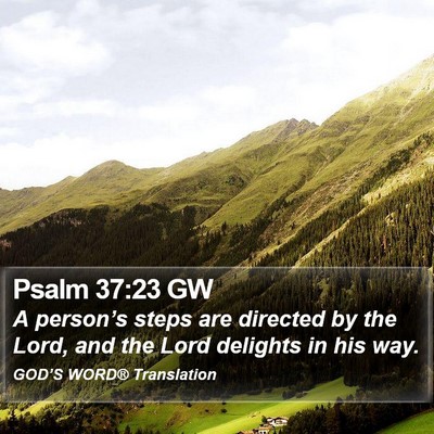 Psalm 37:23 GW Bible Verse Image
