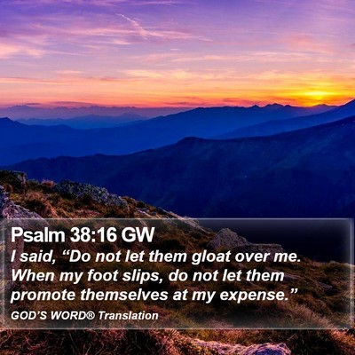 Psalm 38:16 GW Bible Verse Image