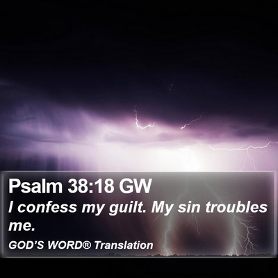 Psalm 38:18 GW Bible Verse Image