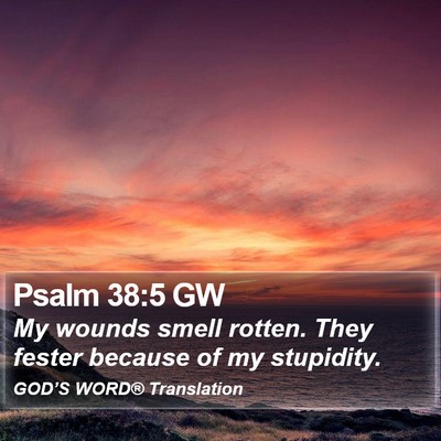 Psalm 38:5 GW Bible Verse Image