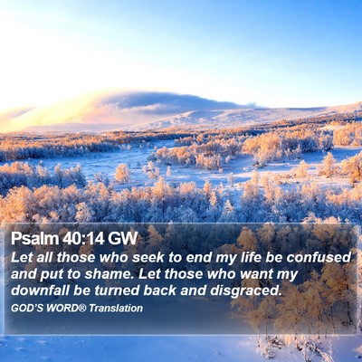 Psalm 40:14 GW Bible Verse Image