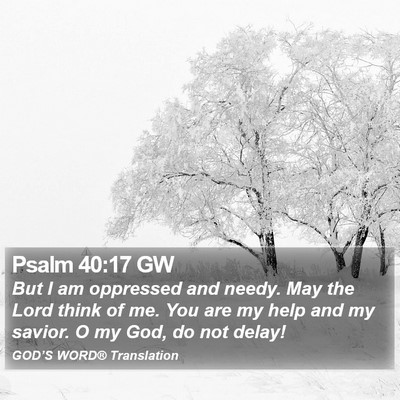 Psalm 40:17 GW Bible Verse Image